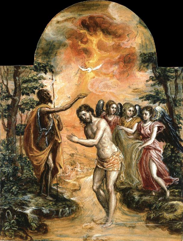 El Greco The Baptism of Christ France oil painting art